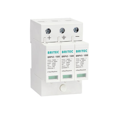 BRPV3-1000-5 T1 50kA DC 1000V 5kA Type 1+2 Protègeur contre les surtensions photovoltaïques