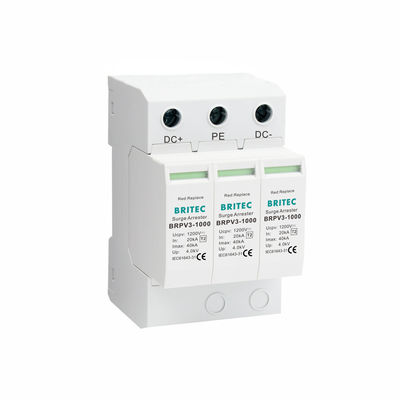 BRPV3-1000 Dispositif de protection contre les surtensions en courant continu avec tension maximale en courant continu de 1200 V, conception modulaire branchable, protection contre les surtensions en courant continu