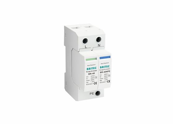 TVSS 150V/275V/320V/385V/440V 40KA Din Rail Power Protection contre les éclairs
