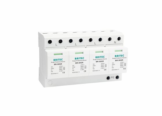 Parafoudre à C.A. 3 dispositif antiparasite de montée subite industriel de la phase IEC61643 BR-50GR