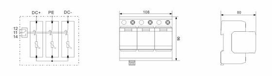 BRPV3-1000-20 filtrage des surtensions du dispositif de protection contre les surtensions PV