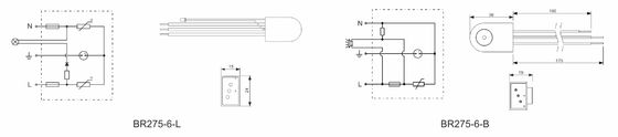 BR275-6-B Parafoudres pour la protection des LED BEEP Dispositifs électroniques d'éclairage Parafoudre LED 6ka