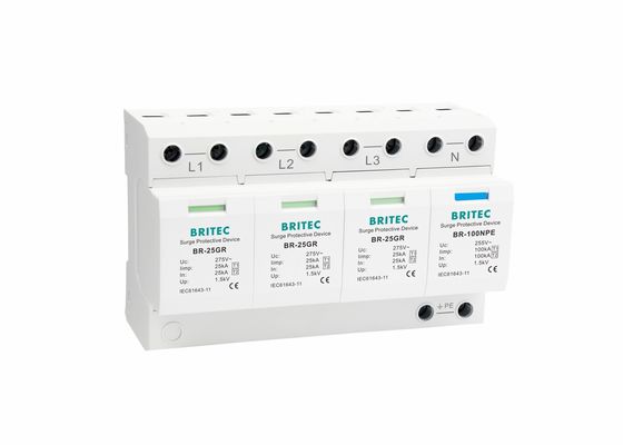 25KA Protection contre les surtensions par éclairage Arrestant les surtensions par éclairage Thermoplastique Trois phase Protecteur contre les surtensions