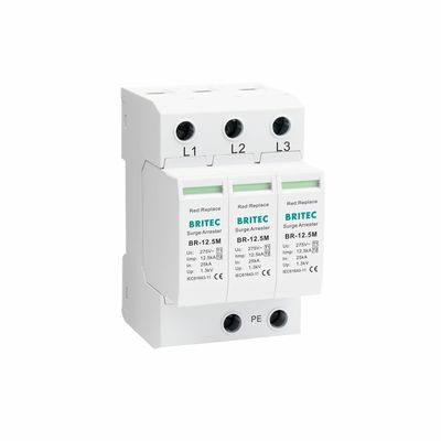 BR-12.5M 4P Parafoudre Type 1 SPD Parasurtenseur AC Type 1 12.5kA SPD Type 1 SPD Surtension 12.5kA Suppresseur de surtension Dispositif de protection contre les surtensions industriel