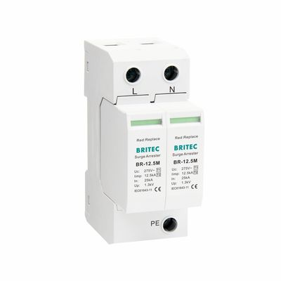 BR-12.5M 4P Parafoudre Type 1 SPD Parasurtenseur AC Type 1 12.5kA SPD Type 1 SPD Surtension 12.5kA Suppresseur de surtension Dispositif de protection contre les surtensions industriel