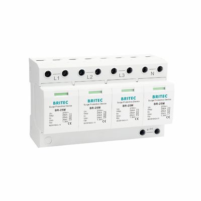 BRITEC BR-25M 3+1 Para-foudre de Type 1 avec module enfichable 25kA Iimp Para-foudre de Type 1