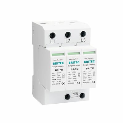 7KA Dispositif de protection contre les surtensions de type 1+2 contre les impulsions de foudre avec montage DIN-rail