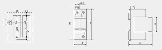 BR-40-24 T2 Dispositif de protection contre les surtensions de courant continu 40kA 24V SPD avec boîtier thermoplastique UL94-V0 pour les surtensions de courant