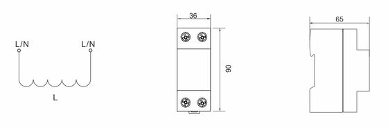 BRCI-63 63A Inducteur de coordination découpling inductivité Coordonnateur de foudre