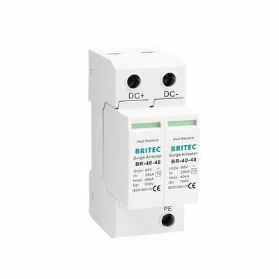 BR-40 24 Caméra DC SPD Dispositif de protection contre les surtensions Protection contre les surtensions à la terre Dc Spd Type 2 surveillance de sécurité DC Power Surge Protector