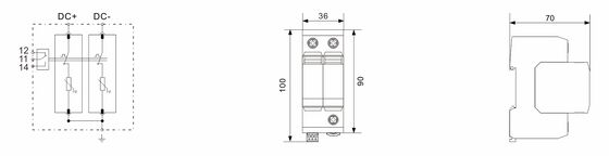 BR-40 24 Caméra DC SPD Dispositif de protection contre les surtensions Protection contre les surtensions à la terre Dc Spd Type 2 surveillance de sécurité DC Power Surge Protector