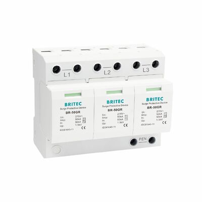 BR-50GR 3+1 OEM ODM parafoudre 50ka Dispositif de Protection contre les Surtensions Électrique Basse Tension Classe 1 Parafoudre type 1 spd Dispositifs de Protection contre les Surtensions pour Basse Tension LV