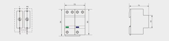 BR-50GR 440 1+1 Dispositif de protection contre les surtensions AC T1 Dispositif de protection contre les surtensions