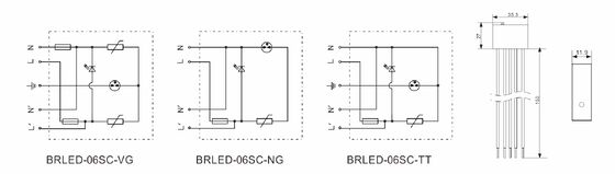 Protection contre les surtensions LED IP65 avec temps de réponse < 25 ns et conformité avec la CEI/EN61643-11 pour les systèmes d'éclairage LED