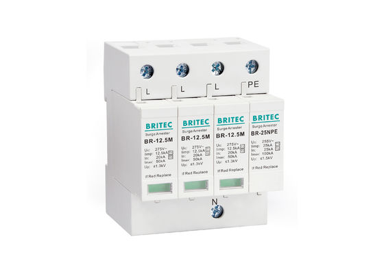 Logement de l'intercepteur B+C Thermalplastic de montée subite de SPD Iimp 12.5kA T1+T2