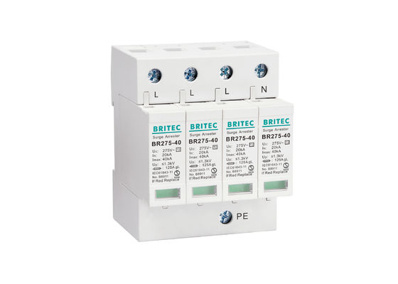 40kA fabricant de matériel électrique triphasé Plastic Thunder Arrester à C.A. SPD