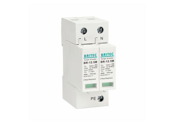 Dispositif de protection contre les surtensions à phase unique de type 1 + 2 à pôle 2P haute performance