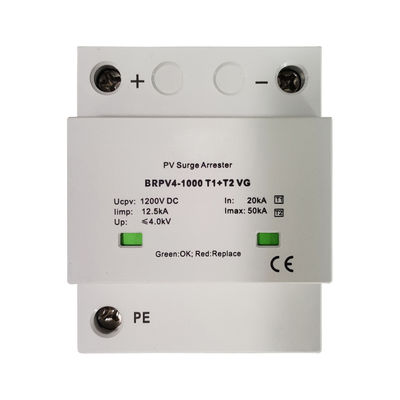 type 1 12.5kA +2 dispositifs de protection photovoltaïques de la montée subite 600v pour le protecteur de montée subite solaire de C.C SPD de picovolte