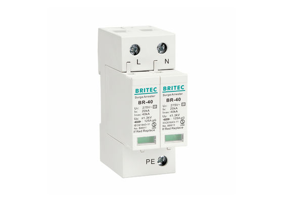 Type monophasé - intercepteur de montée subite de foudre de dispositif de protection de 2 montées subites