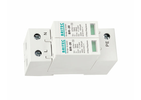 type de 275v 20kA SPD - dispositif de protection de 2 montées subites pour la protection contre la foudre