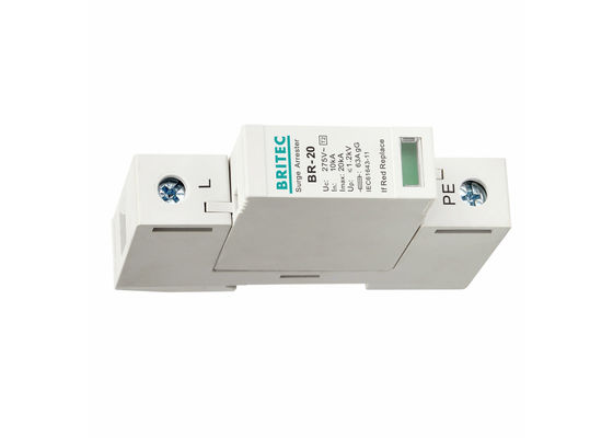 Protecteur de montée subite d'alimentation d'énergie monophasé SPD 20kA d'intercepteur de montée subite à C.A. 275V
