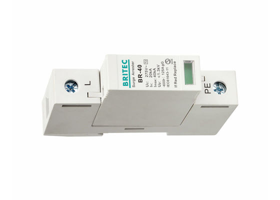 Système électrique IEC61643 d'anti foudre de rail de vacarme de parafoudre de SPD 40kA 1P