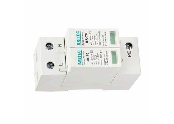 Dispositif de protection contre les surtensions de type 2 70kA DIN Rail Mountable Surge Arrester Conforme à la norme IEC 61643-11