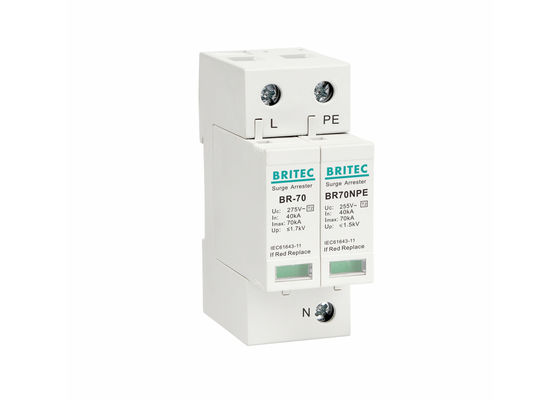 Dispositif de protection contre les surtensions de type 2 de 70 kA en plastique thermique UL94-V0