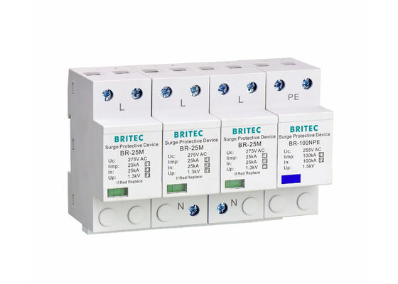 Parafoudre de protection contre les surtensions de puissance de technologie MOV de classe I type 1 B+C 25kA pour systèmes basse tension