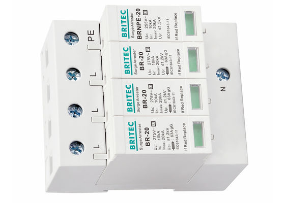 dispositif de protection électrique de foudre du protecteur de montée subite à C.A. 275V 20kA
