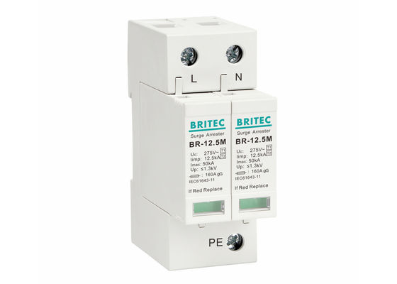 Parafoudre parafoudre 320V, montage sur Rail DIN 2P SPD pour la Protection contre la foudre