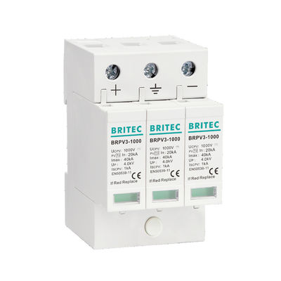BRPV3-1000 1000V 40kA 3P DC Dispositif de protection contre les surtensions photovoltaïques solaires