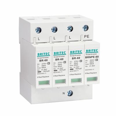 BR275-60 2P 2P ac SPD 60kA 2P Parasurtenseur monophasé (SPD) Parafoudre Protection contre les surtensions