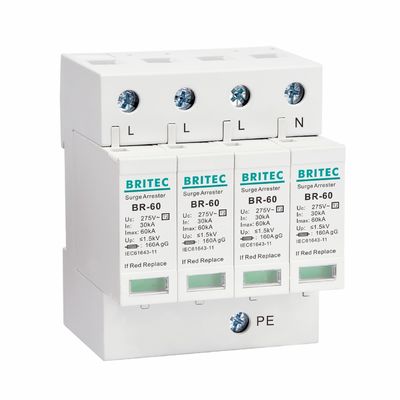BR275-60 2P 2P ac SPD 60kA 2P Parasurtenseur monophasé (SPD) Parafoudre Protection contre les surtensions