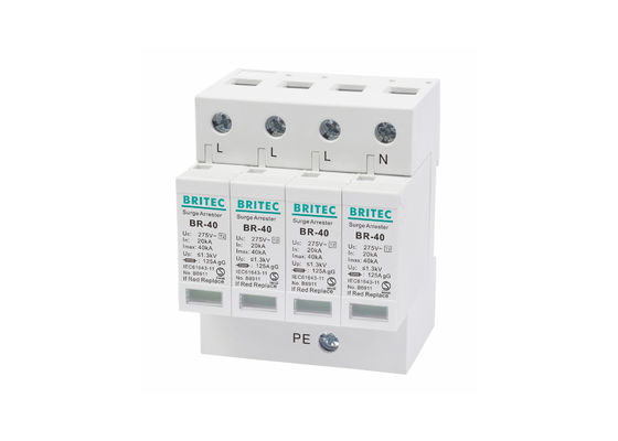 Dispositif de protection contre les surtensions de basse tension à trois phases 40KA SPD pour la protection du réseau électrique
