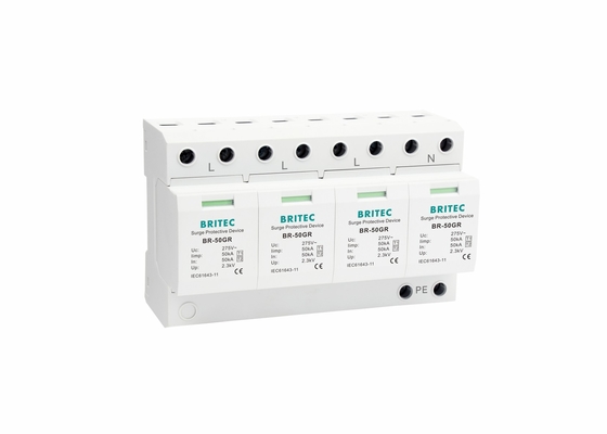 Parafoudre à C.A. 3 dispositif antiparasite de montée subite industriel de la phase IEC61643 BR-50GR