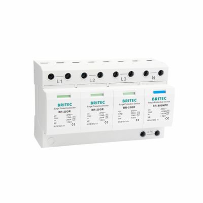 BR-25GR 3P + 1 Type 1 dispositif de Protection contre les surtensions SPD Ableiter parafoudre anti-étincelles spd classe 1 Protection contre la foudre