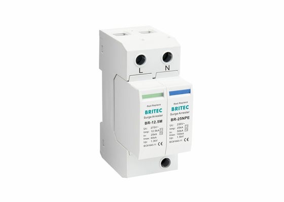 AC T1 T2 1P+NPE 275V Protecteur contre les surtensions 12.5KA SPD MOV Protecteur contre les surtensions contre la foudre