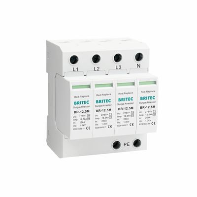BR-12.5M 4P Parafoudre Type 1 SPD Parasurtenseur AC Type 1 12.5kA SPD Type 1 SPD Surtension 12.5kA Suppresseur de surtension Dispositif de protection contre les surtensions industriel