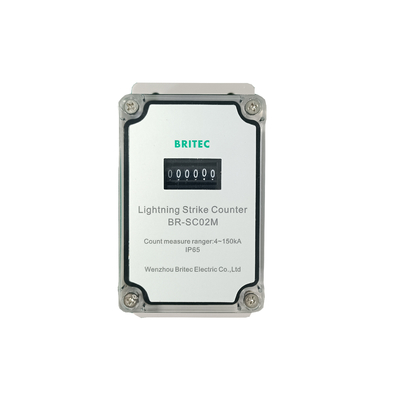BR-SC02M Compteur de décharges de surtension et de foudre  0~999 999 événements, dispositif de comptage des coups de foudre pour la protection contre la foudre