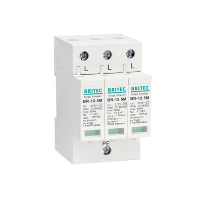 BR-12.5M 3P Type 1 12.5kA 3 phases Surge dispositif de protection SPD Arrester 12.5ka surge suppresseur industriel