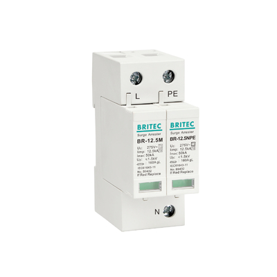 BR-12.5M 1P+1 Équipement électrique 50kA 275v T1+T2 Surge Arrester Dispositif de protection contre les surtensions Protecteur contre les surtensions basse tension
