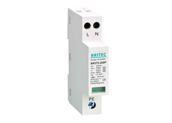 Type de dispositif de protection de montée subite de la classe D 20kA du CEI 61643-11 3 SPD 10kV